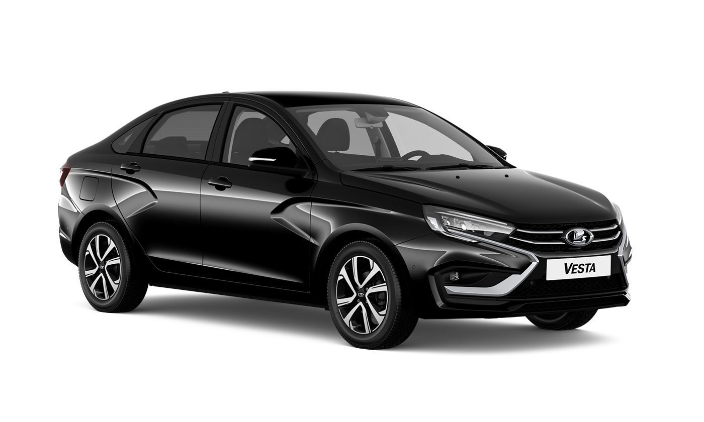 Lada Vesta седан — Черный "Пантера" (672)