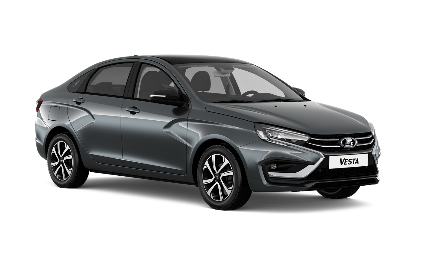 Lada Vesta седан — Темно-серый "Борнео" (633) - Металлик