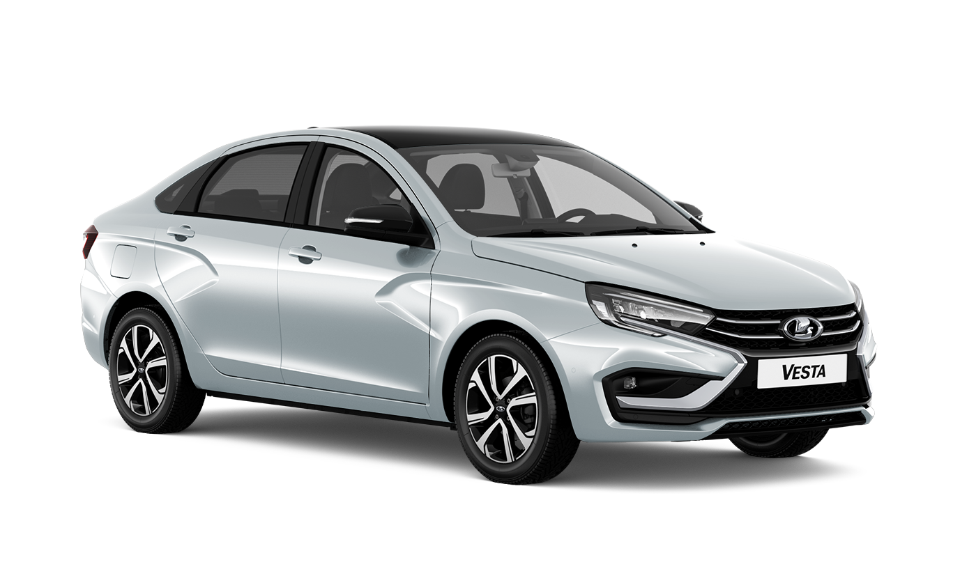 Lada Vesta седан — Серебристый "Платина" (691) - Металлик